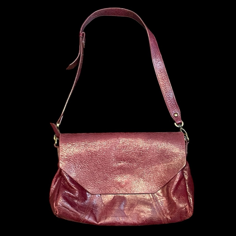 Sundance Burgundy Leather Shoulder Bag